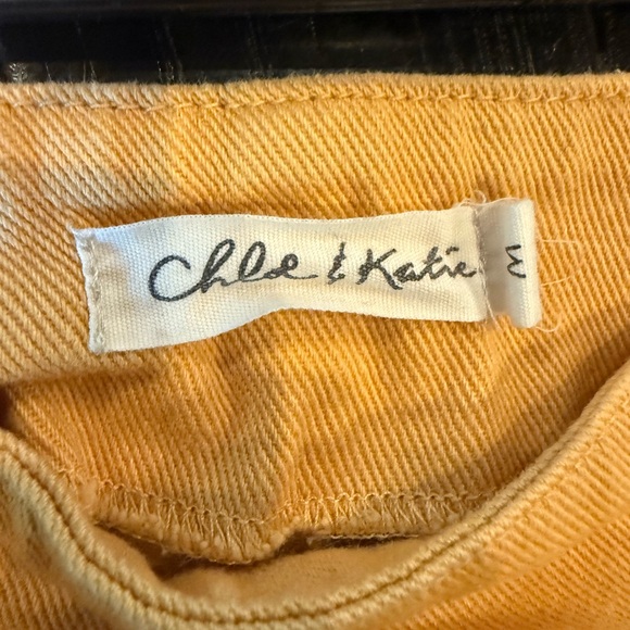 Chloe & Katie Yellow Button-Front Mini Skirt - Picture 6 of 6